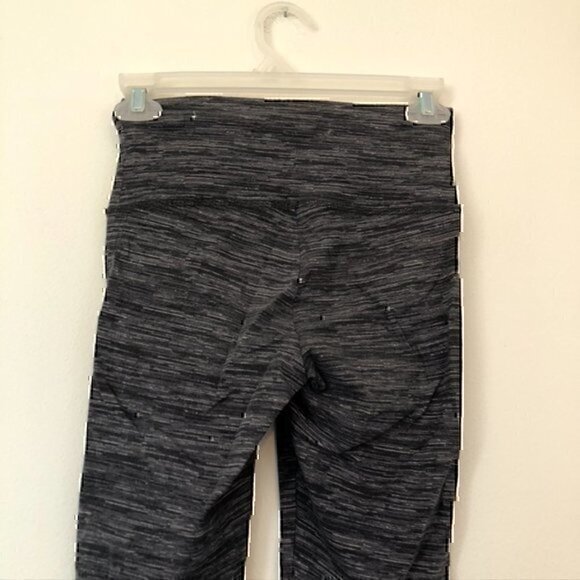 AERIE AMERICAN EAGLE Gray Black Space Dye High Waisted Rise Cropped Leggings S - Picture 9 of 10
